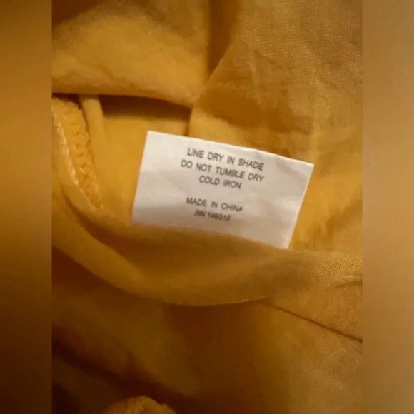 Here comes the sun mustard sleeveless dress size M - Picture 7 of 7